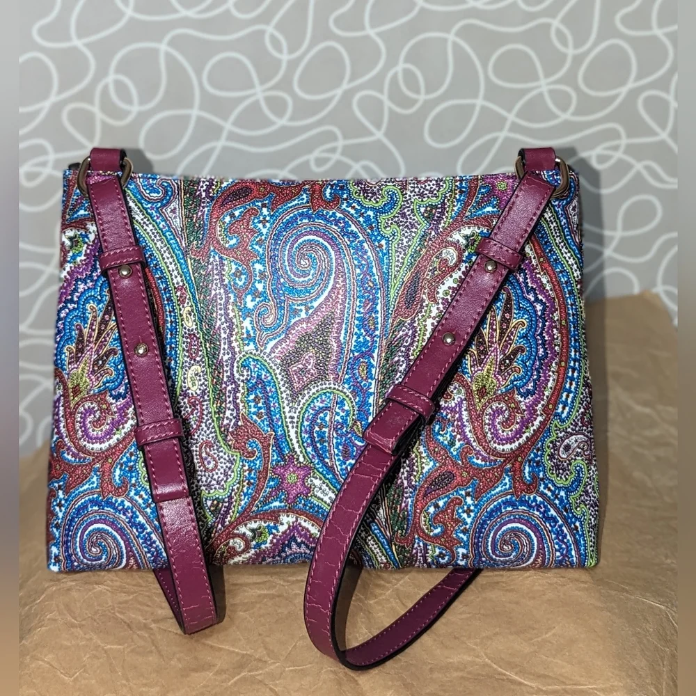 Etro Milano Paisley Crossbody EUC Rare - Picture 2 of 16
